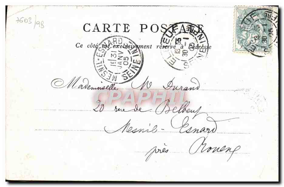 CPA Paris l'Opera Edite par le Bon Marche Paris — Verso