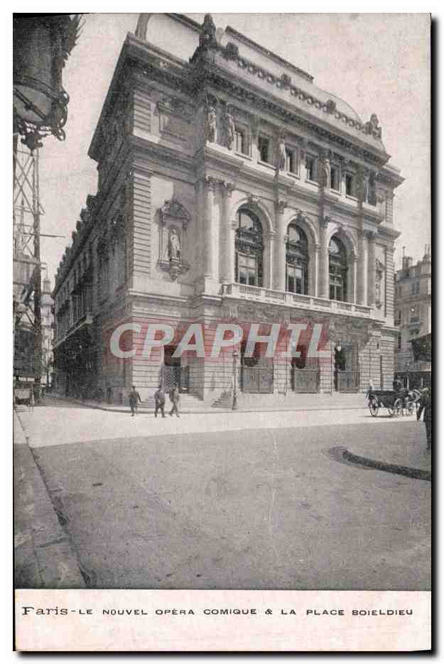 CPA Paris Le Nouvel Opera comique La Place Boieldieu