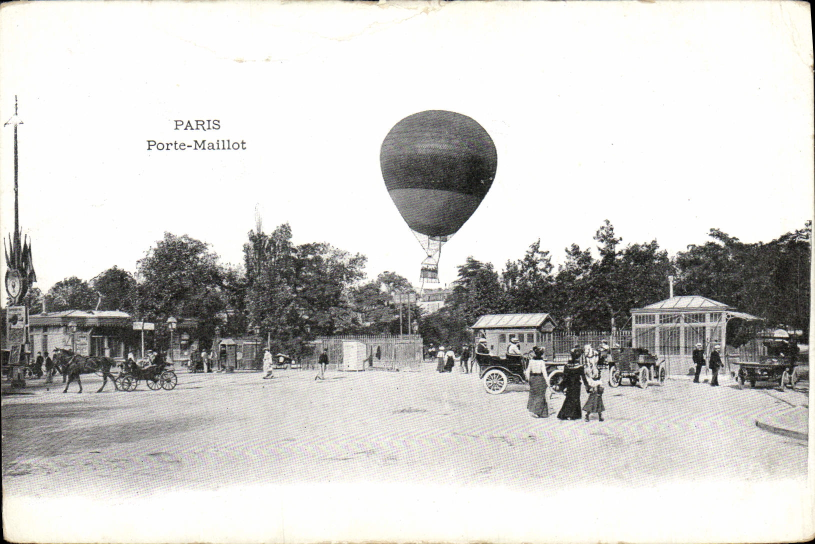 CPA Paris Porte Maillot Ballon Dirigeable Mongolfiere