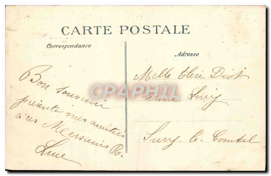 CPA Paris Boulevard et Porte Saint Denis — Verso