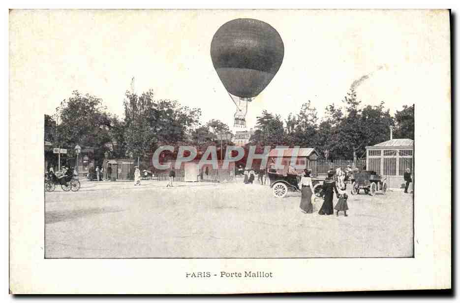CPA Paris Porte Maillot Ballon Mongolfiere