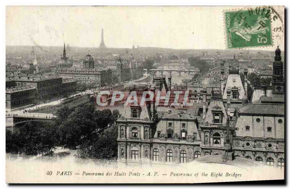 CPA Paris Panorama Des Huits Ponts 