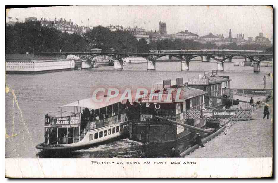 CPA Paris La Seine Au Pont Des Arts