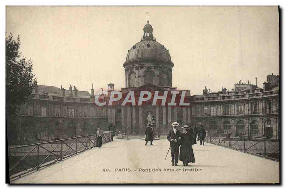 CPA Paris Pont Des Arts Et Institut