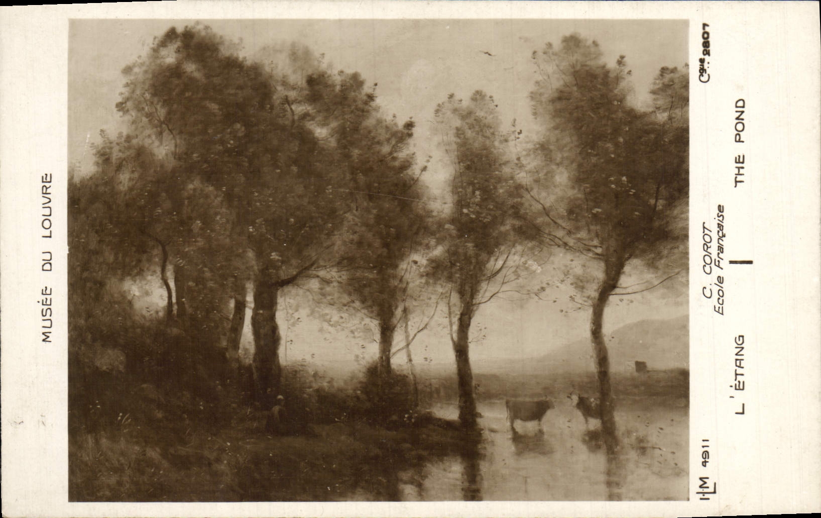 CPA Musee Du Louvre L'Etang Corot