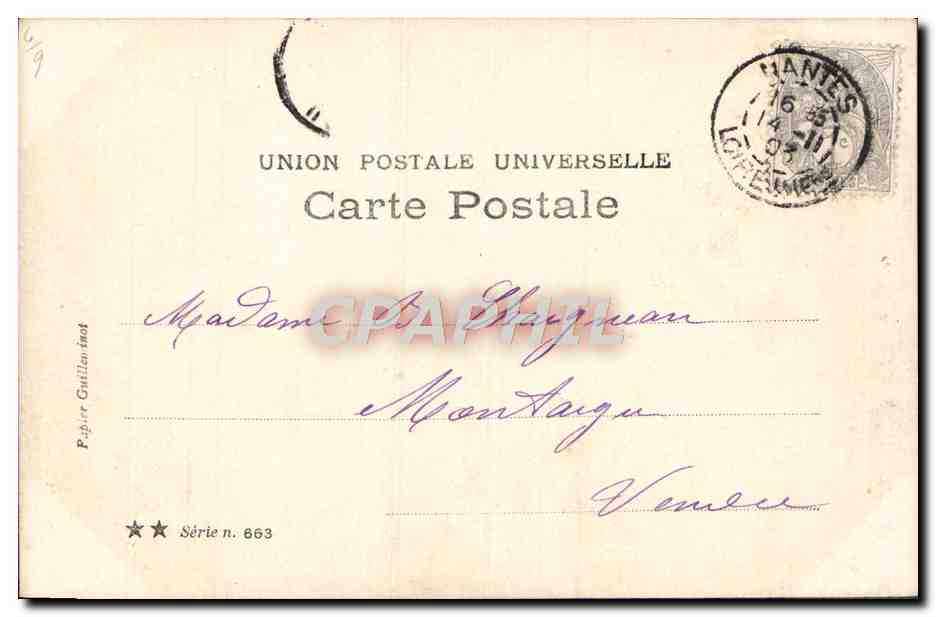 Amours Champêtres — scène de théâtre — Walery, Paris, série 111 — Verso