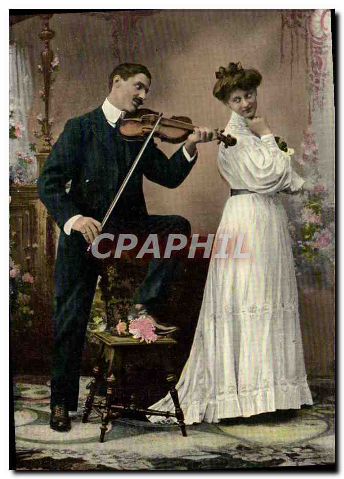 CPA Fantaisie Femme Violon 