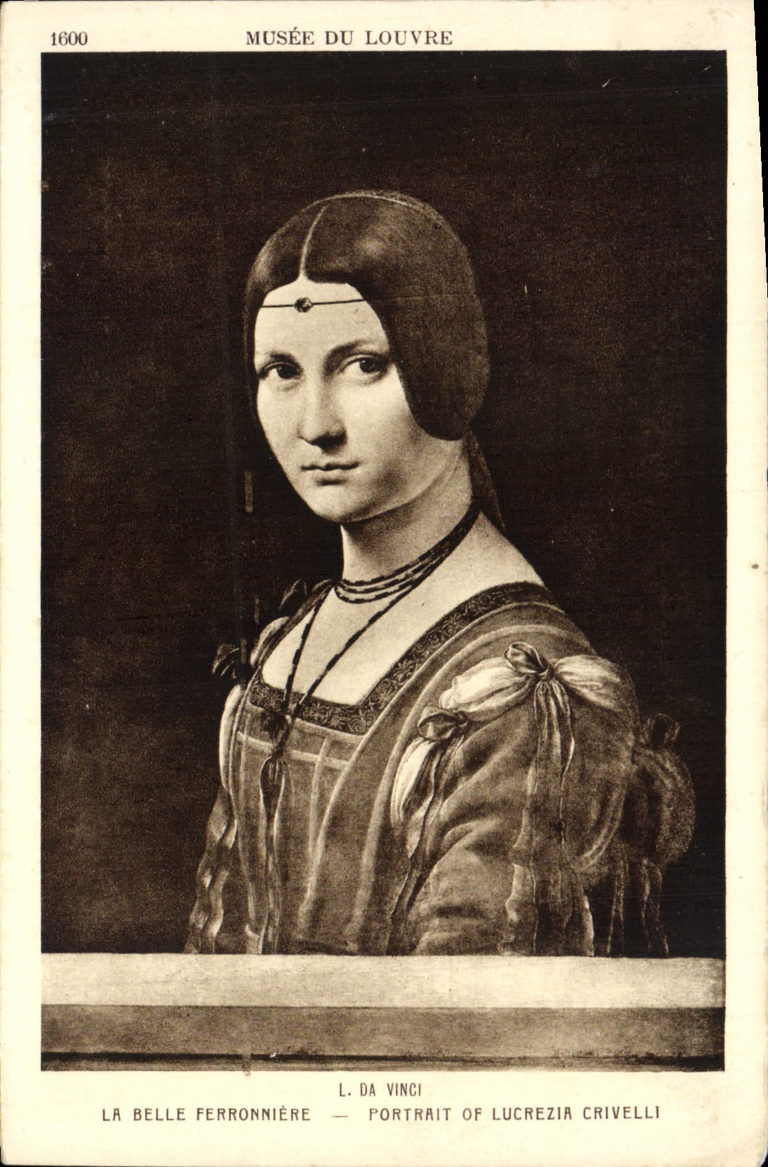 CPA Musee Du Louvre La Belle Ferronniere Leonard de Vinci