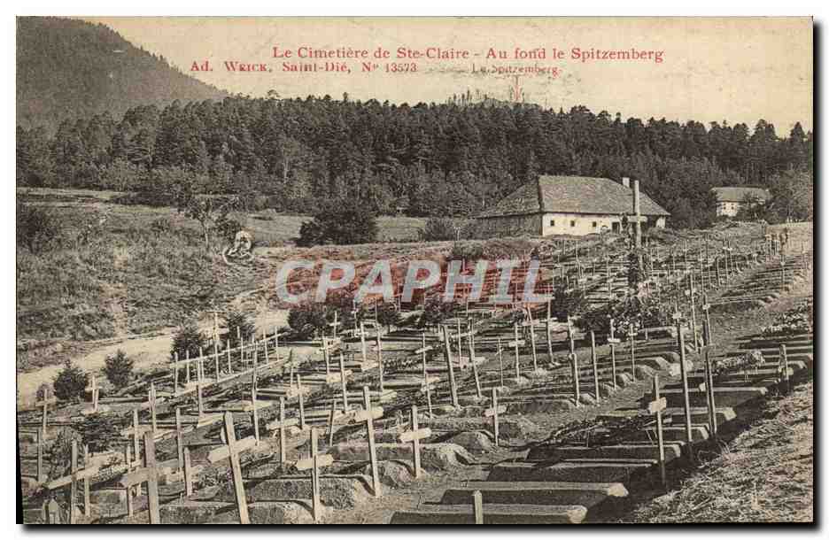 Cimetière de Ste-Claire — Au fond le Spitzemberg — Ad. Wrick, Saint-Dié, N° 13573