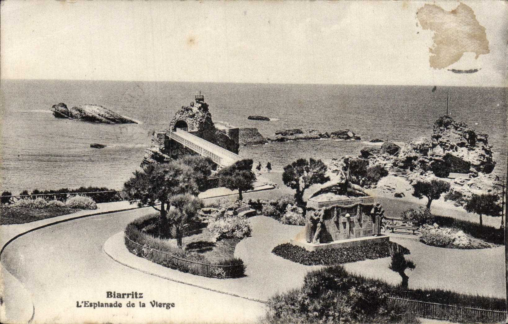 CPA Biarritz L'Esplanade De La Vierge