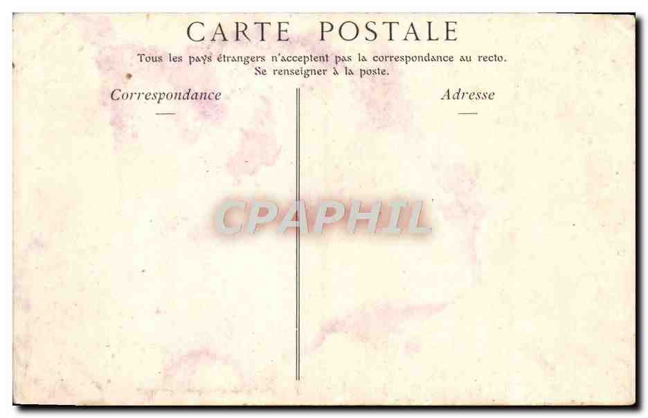 CPA Musee de Louvre Ecole Romaine Santi Raphael Sanzio La vierge au diademe bleue — Verso