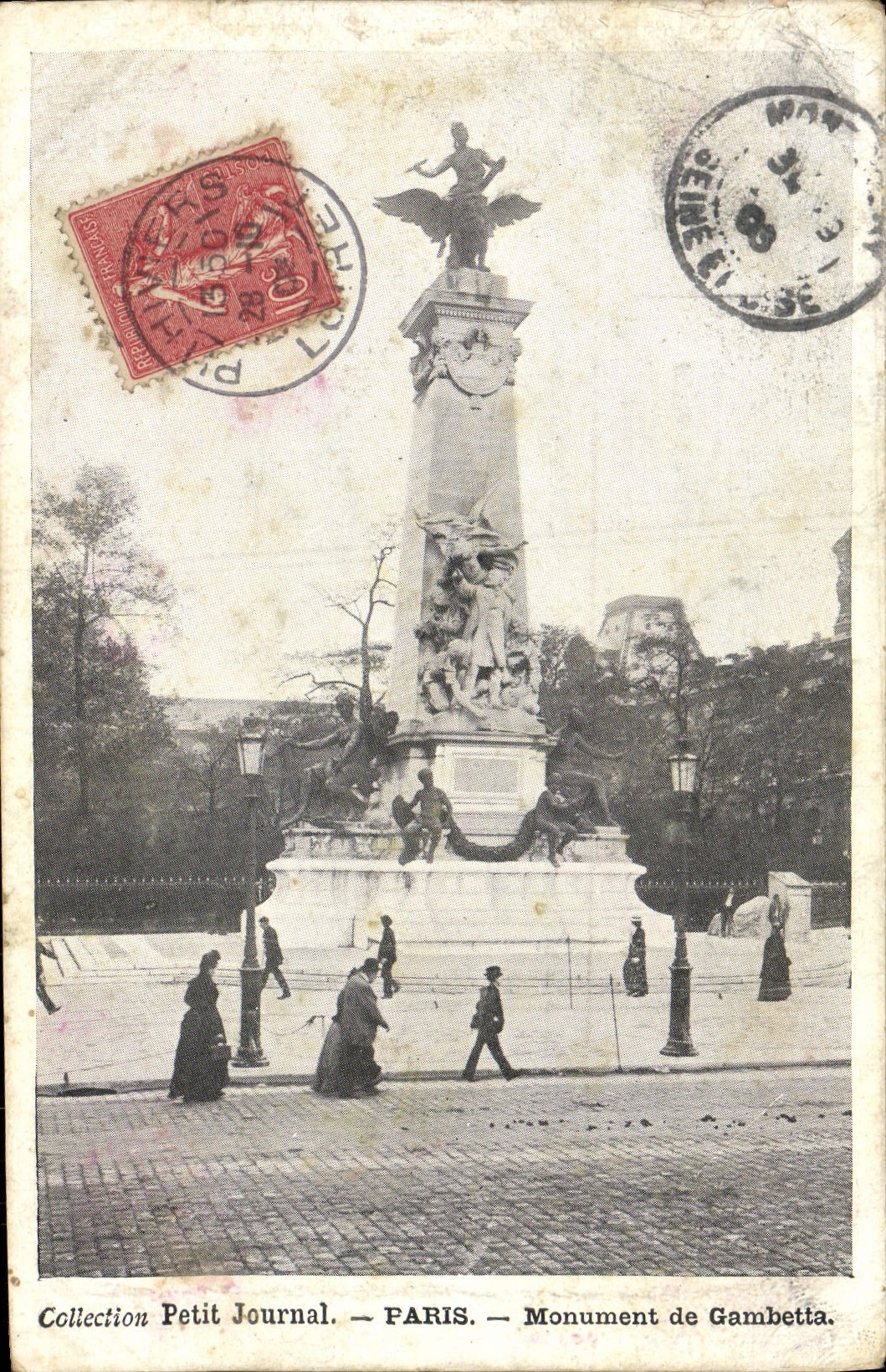 CPA Collection Petit Journal Paris Monument de Gambetta 
