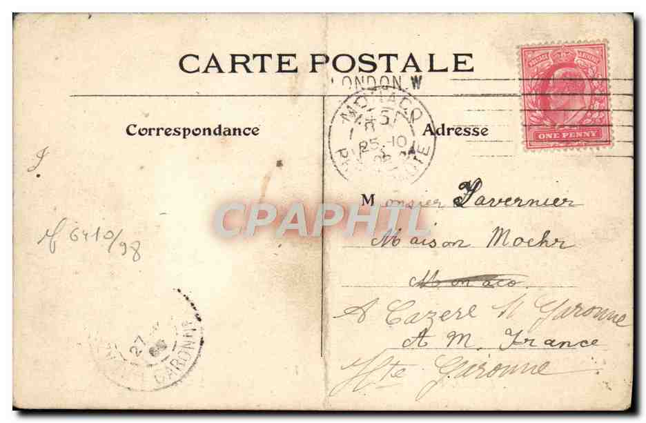 CPA La Seine a travers Paris L'ecluse de la Monnaie a la Cite — Rückseite