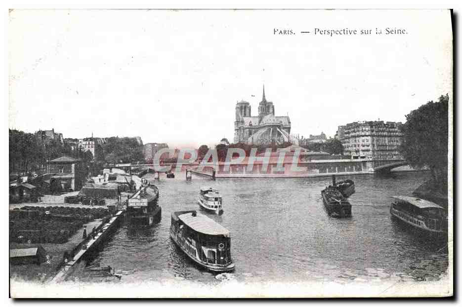 Paris — Perspective sur la Seine — Graphique