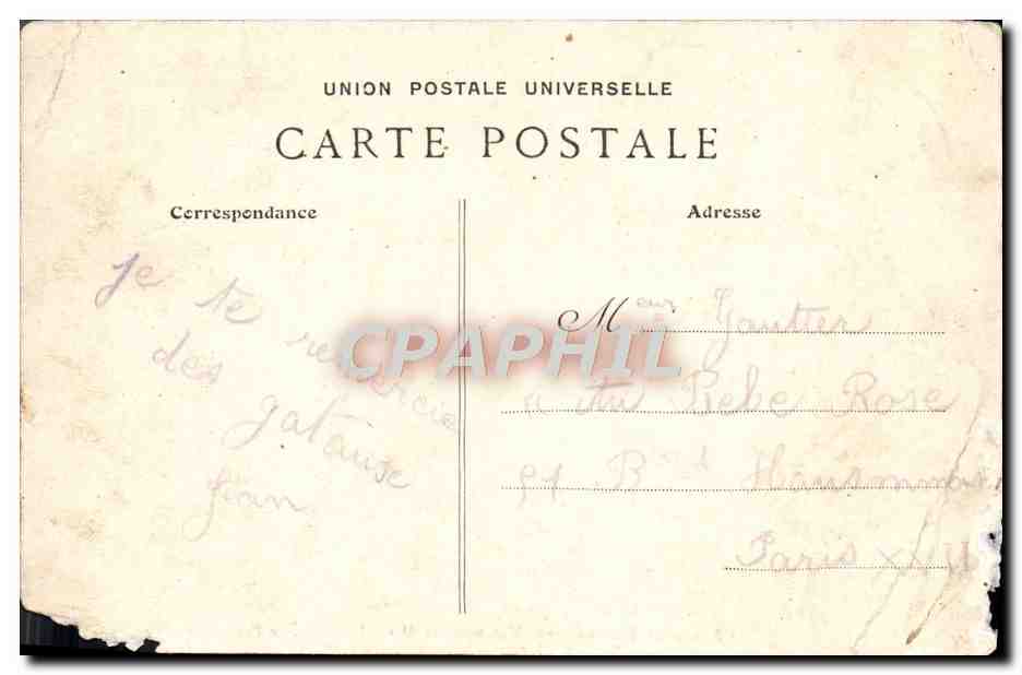 CPA Chateau de Villeron pres Moret Un Coin du Parc — Verso