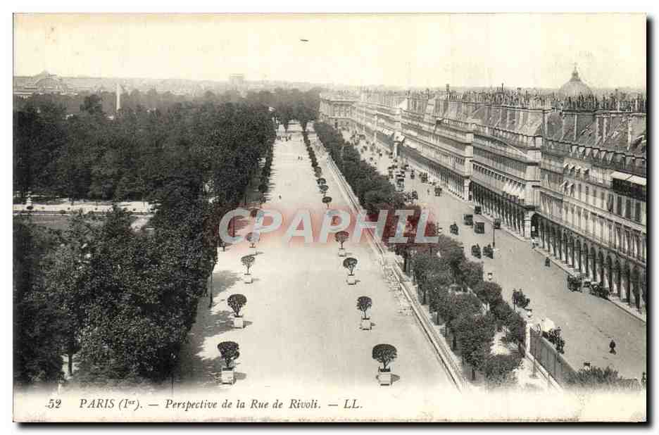 CPA Paris Perspective De La Rue De Rivoli