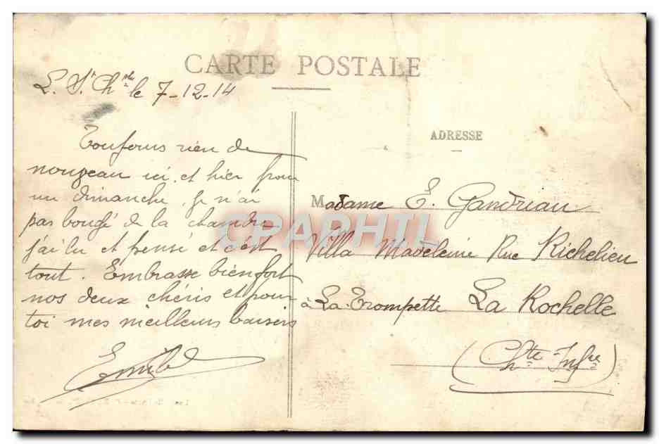 CPA Le Guerre De Luneville Rue Castara Et Synagogue Apres l'Incendie Judaica Juif Judaïca — Verso