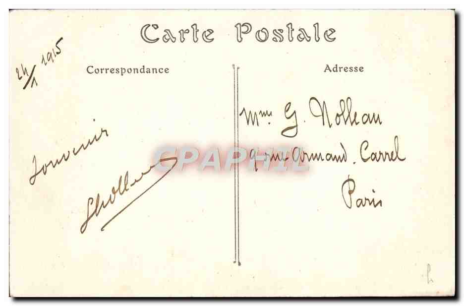 CPA Campagne Ruines D'Ypres Halles D'Ypres La Salle Echevinale Militaria — Rückseite