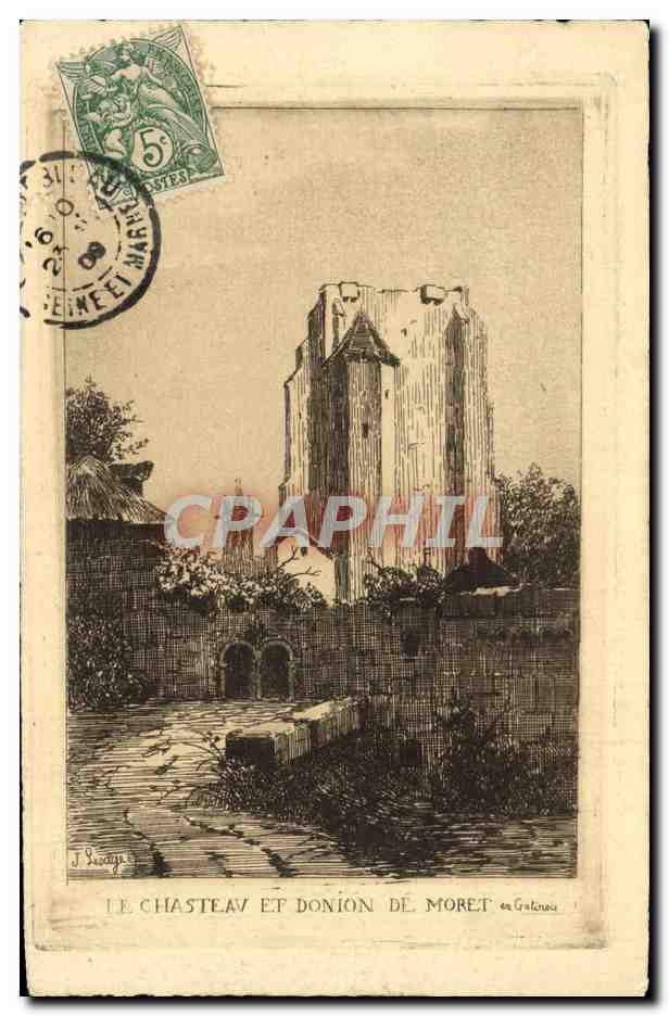 CPA Le Chastea Et le Donjon De Moret
