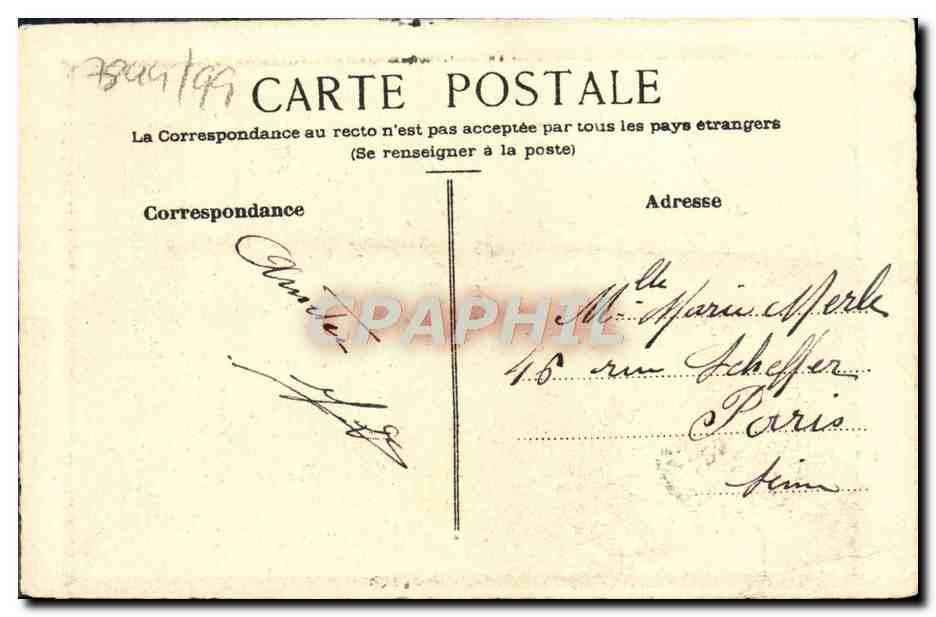 CPA Le Chastea Et le Donjon De Moret — Rückseite