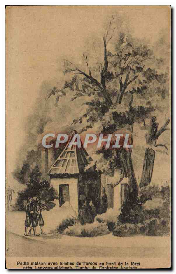 CPA Petite Maison Avec Tombes De Turcos Au Bord De La Foret Pres Langensoltzbach 