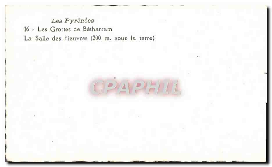 CPM Les Pyrenees Les Grottes De Betharram La Salle Des Pieuvres — Back