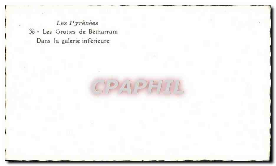 CPM Les Pyrenees Les Grottes De Betharram Dans La Galerie Inferieure — Back