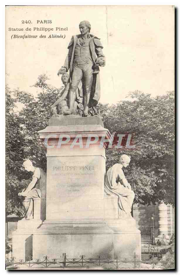 CPA Paris Statue De Philippe Pinel Bienfaiteur des alienes
