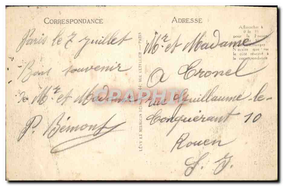 CPA Paris Tombeau Du Soldat Inconnu Militaria — Rückseite