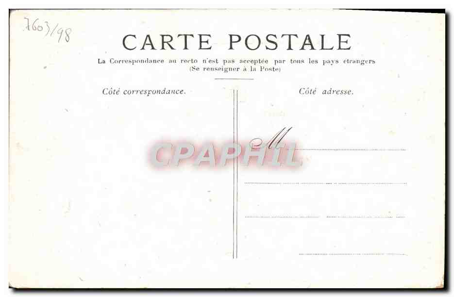 CPA Versailles Vue Generale Du Chateau Publicite Chocolat Boutron Paris — Verso