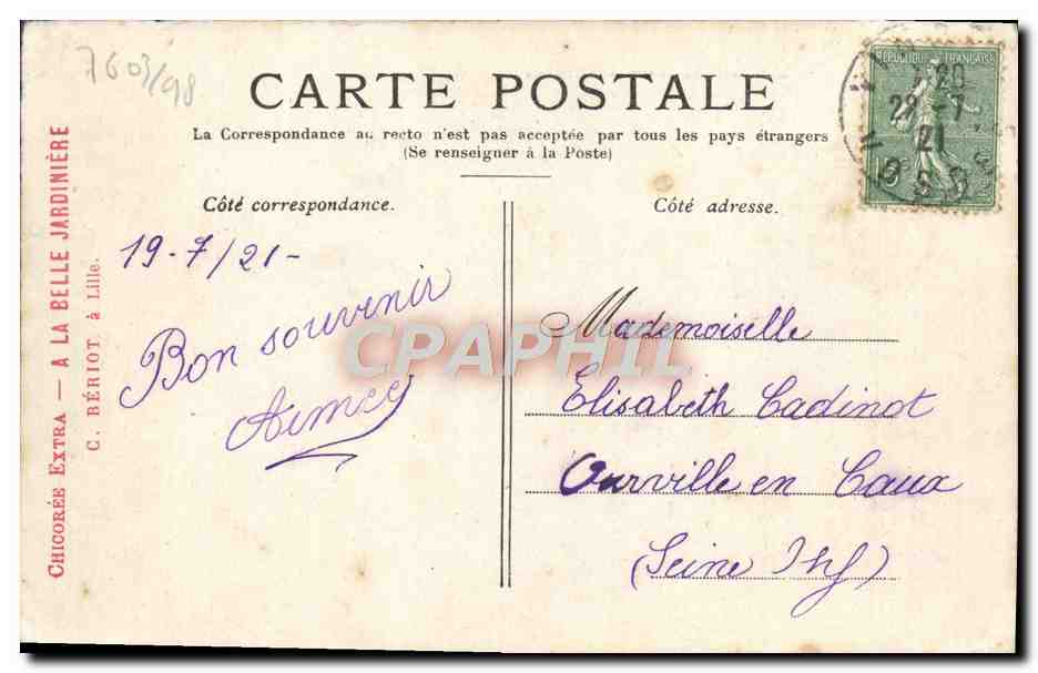 CPA Versailles Grand Trianon — Verso