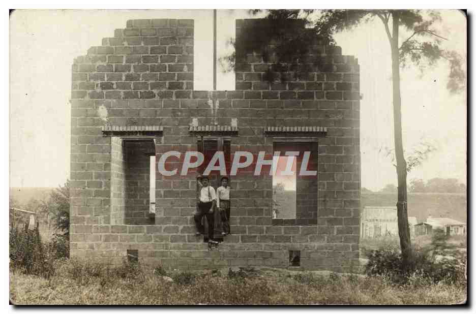 CARTE PHOTO Maison en construction