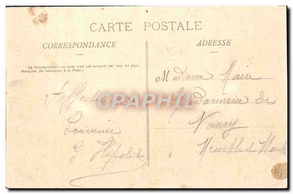 CPA Boujour Fleur Hirondelle — Rückseite