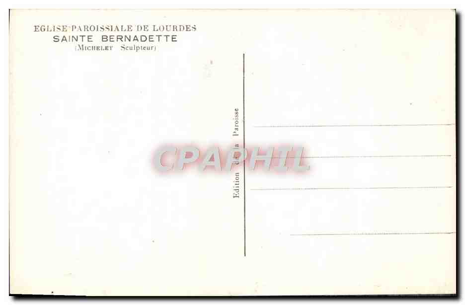 CPM Eglise paroissiale de Lourdes Sainte Bernadette  — Rückseite