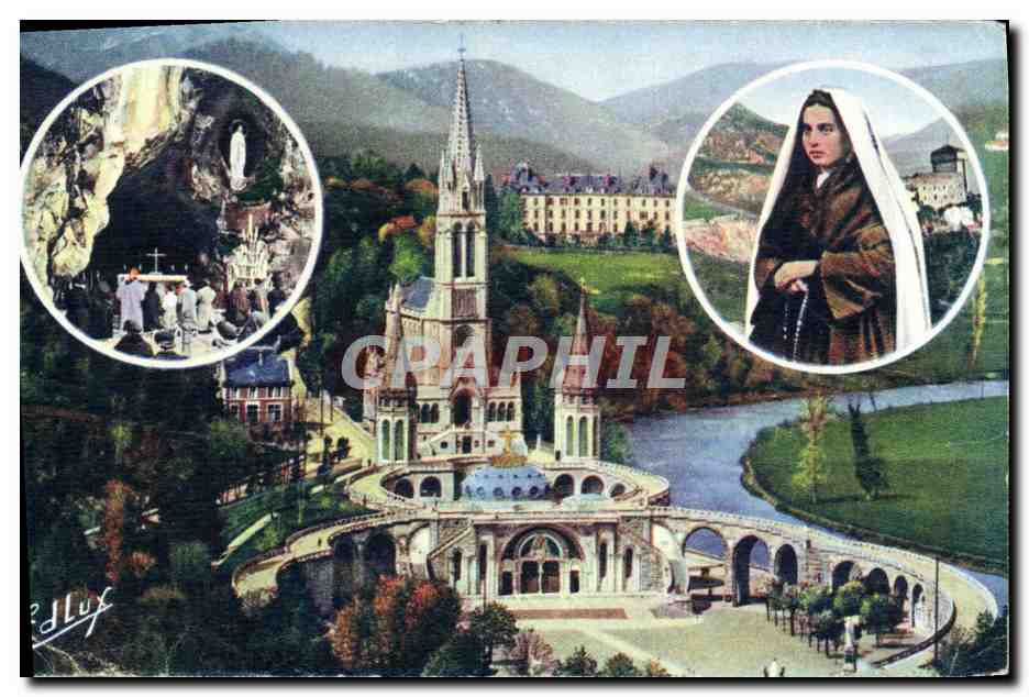 CPA Lourdes La Basilique
