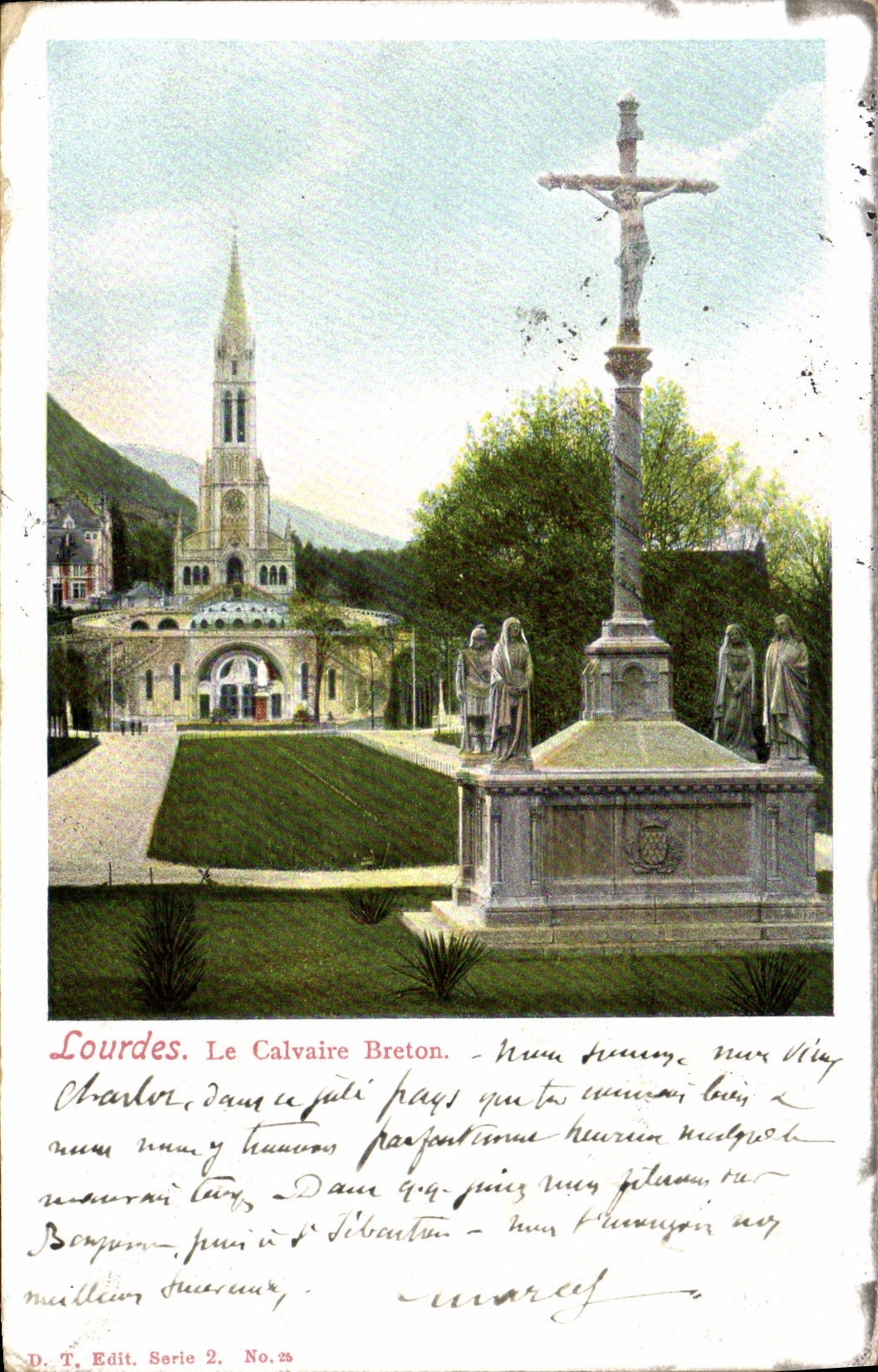 CPA Lourdes Le Calvaire Breton