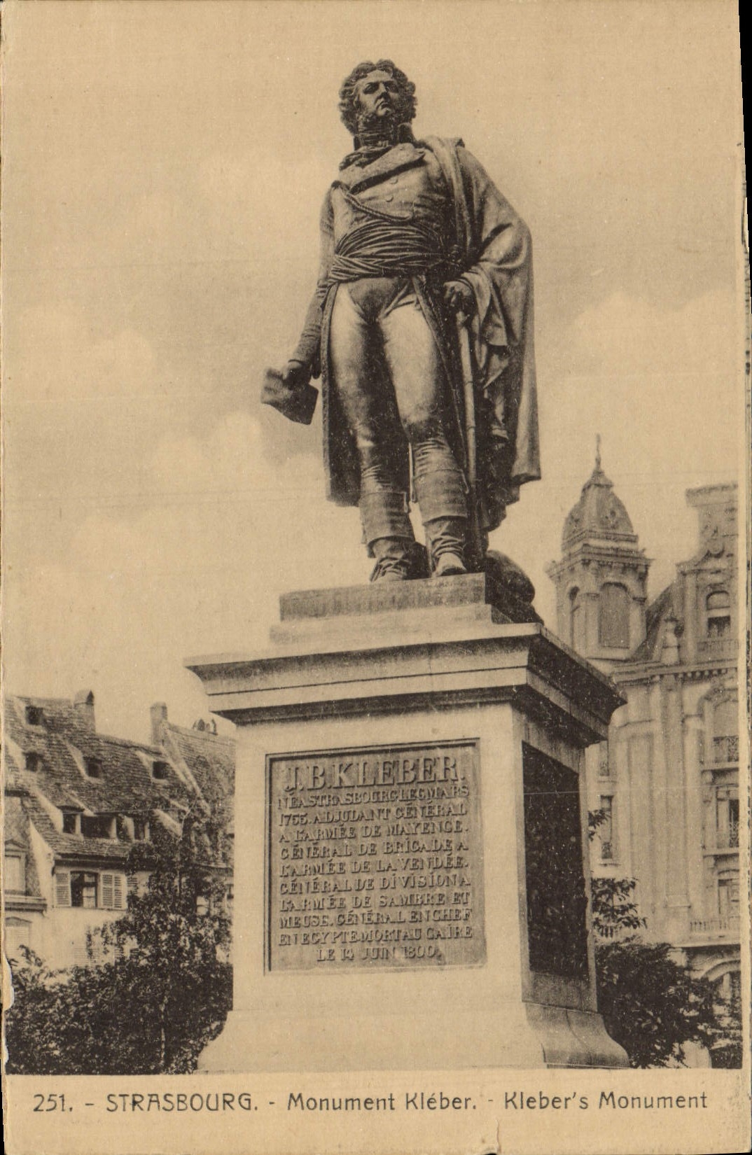 CPA Starsbourg Monument Kleber 