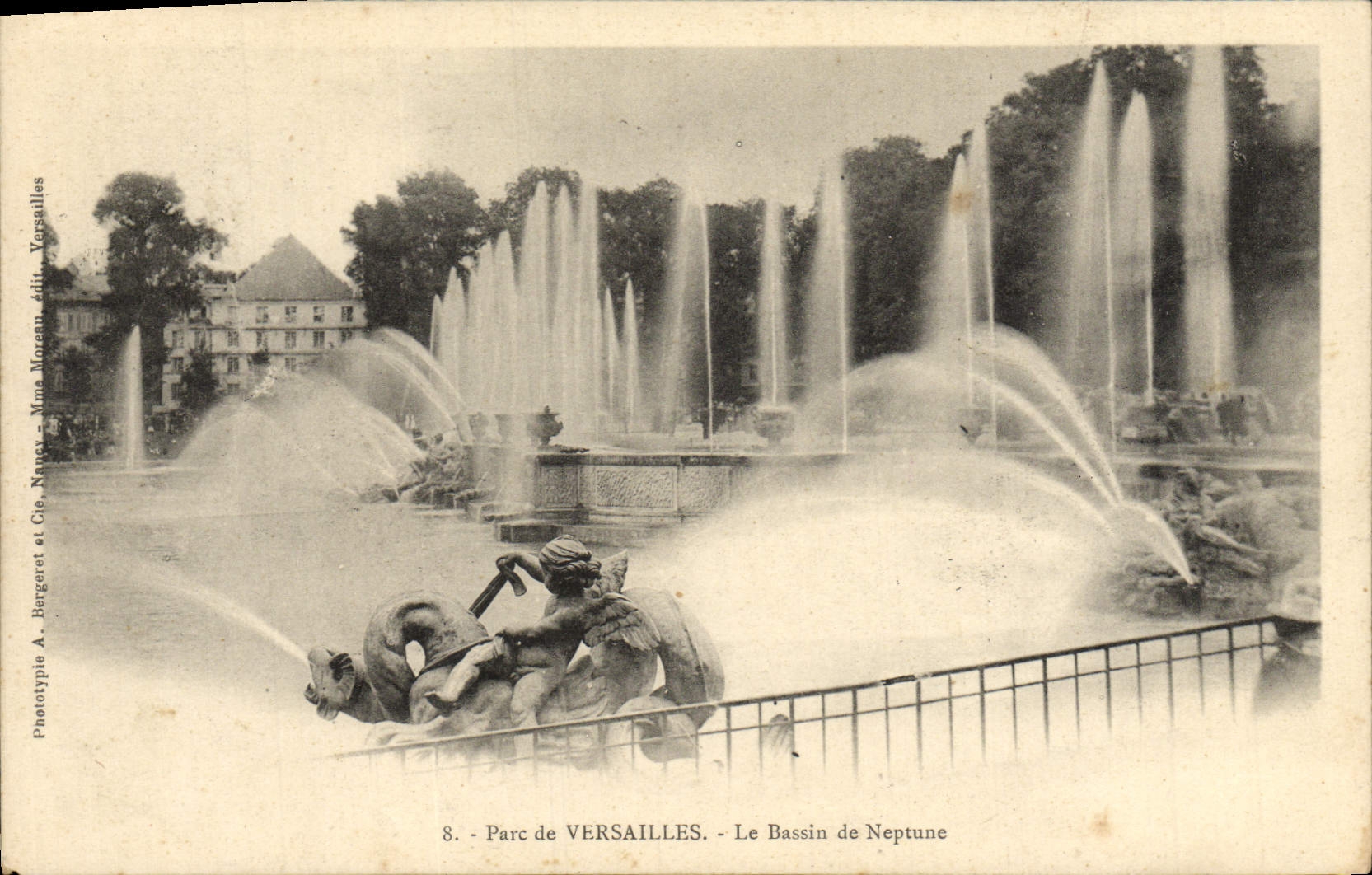 Park von Versailles - Bassin des Neptun — Phototypie A. Bergeret et Cie, Nancy — Nr. 8
