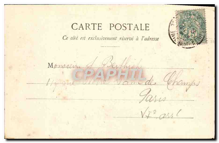 Park von Versailles - Bassin des Neptun — Phototypie A. Bergeret et Cie, Nancy — Nr. 8 — Rückseite