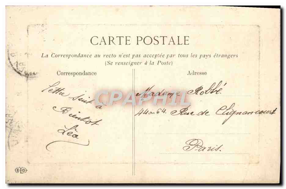CPA Versailles Le palais Galerie des batailles — Verso
