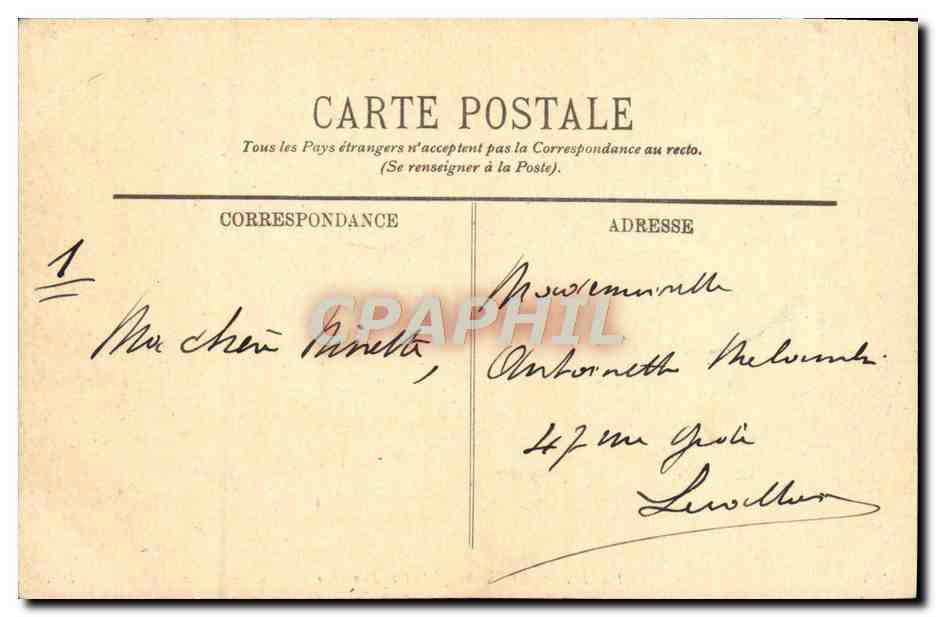 CPA Paris La Rue Souffiot et le Pantheon — Rückseite