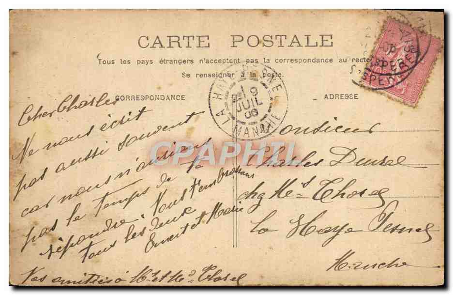 CPA Paris Palais de la Legion d'Honneur — Rückseite