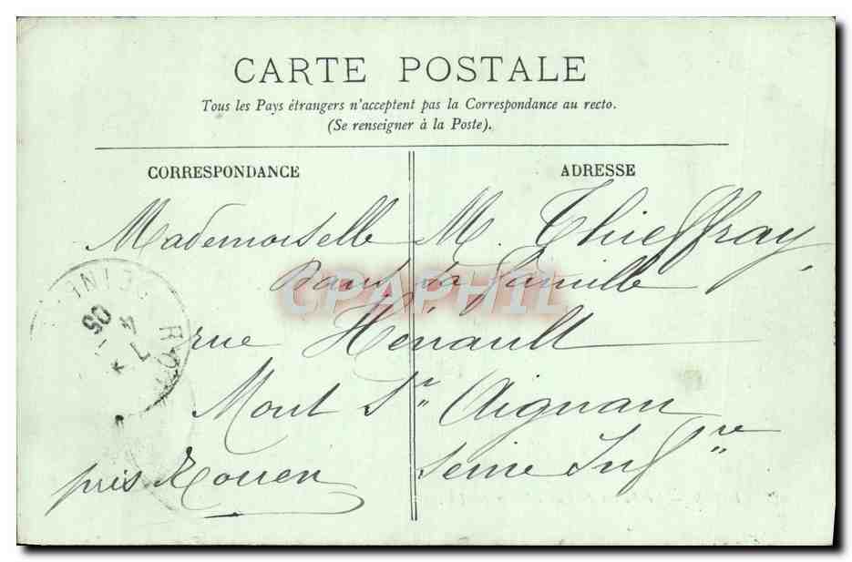 CPA Paris Palais du Luxembourg — Verso