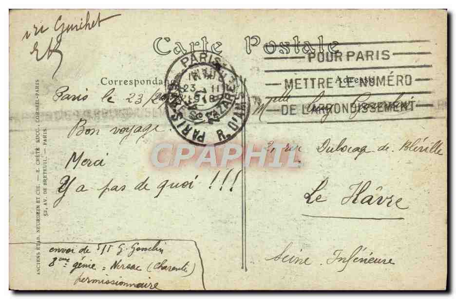 CPA Paris Palais du Luxembourg Enfants — Rückseite