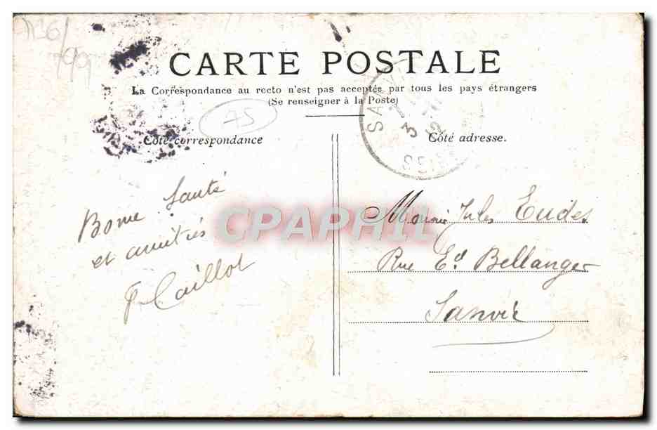 CPA Paris Le Jardin du Luxembourg — Verso