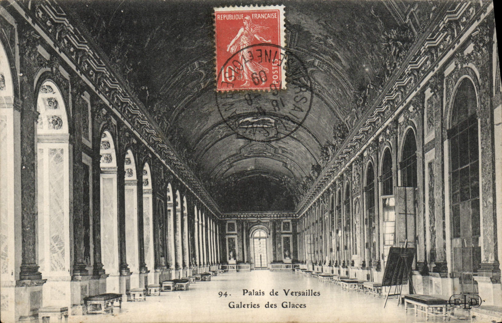 CPA Palais de Versailles Galeries des Glaces