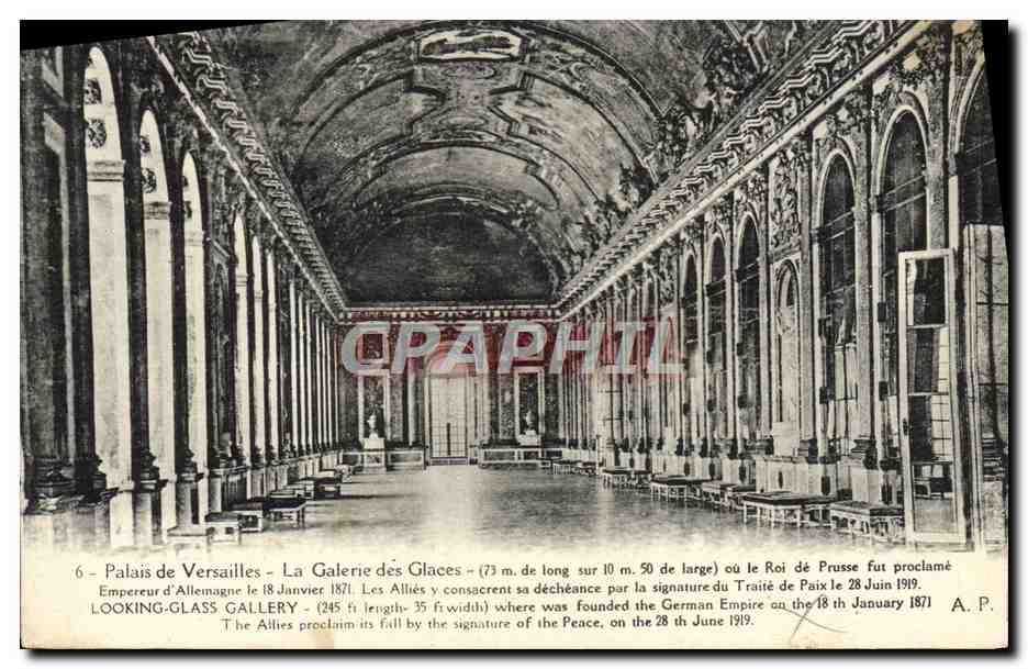 CPA Palais de Versailles La Galerie des Glaces 
