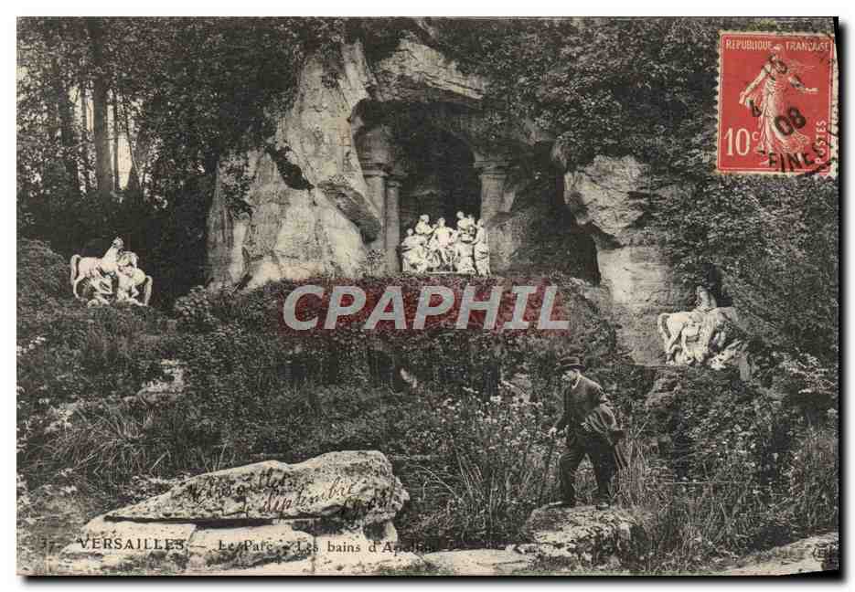 CPA Palais de Versailles Parc Les bains d'Apollon