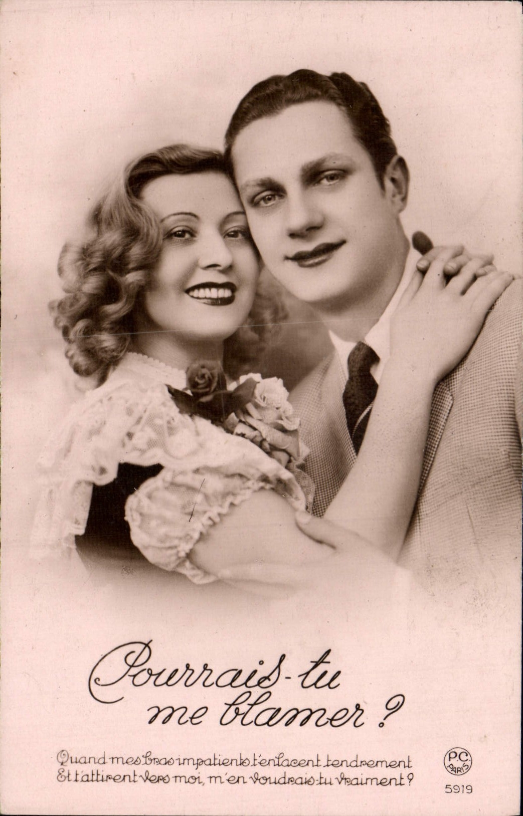 Couple amoureux — texte amoureux — PC Paris n°5919
