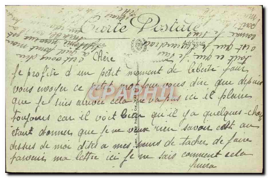 CPA Paris La Bourse — Verso